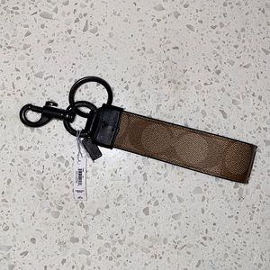 Coach Men’s Leather Key Ring and Loop